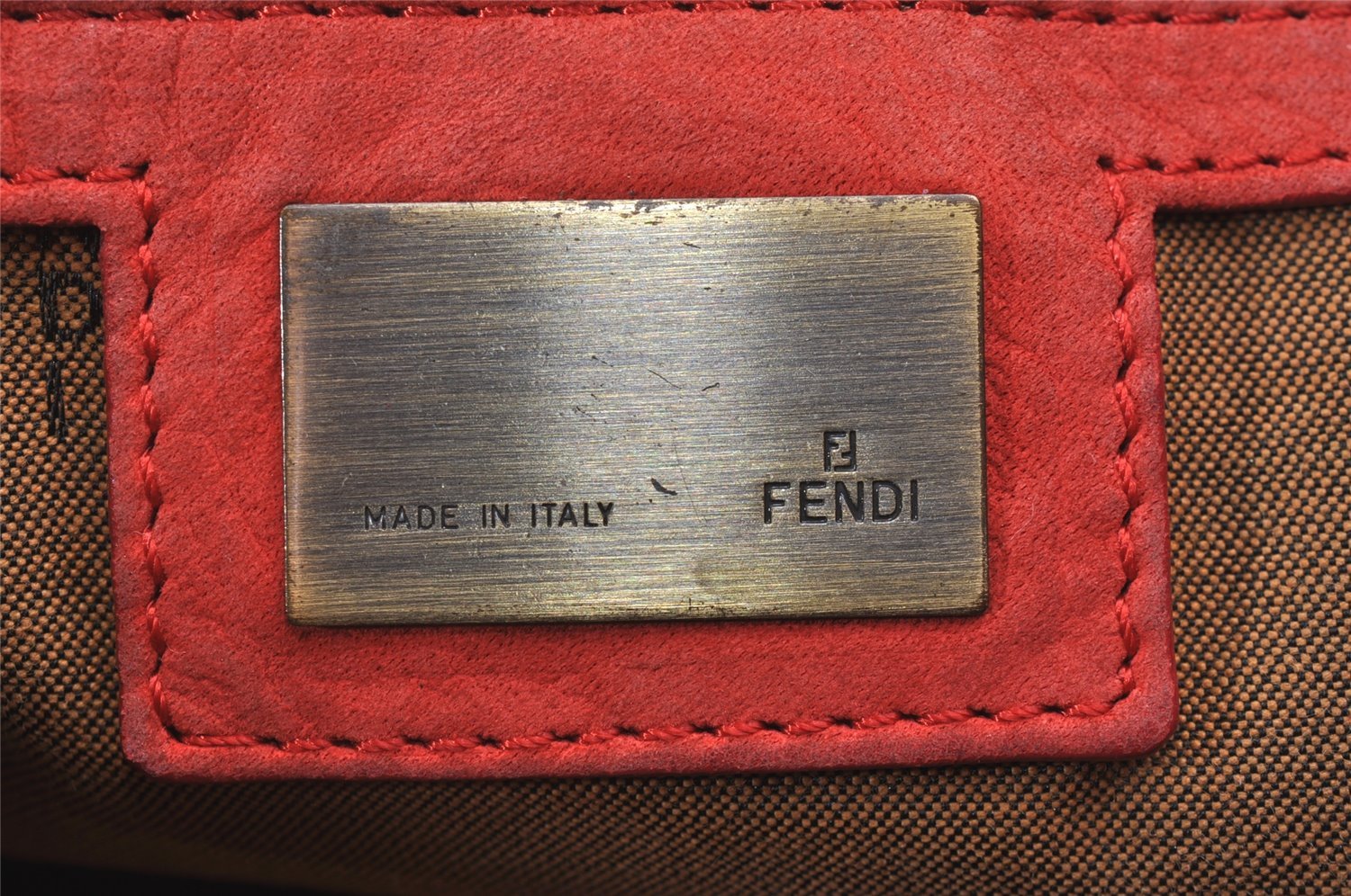 Authentic FENDI Zucca Etniko Shoulder Hand Bag Canvas Leather Brown 4546I