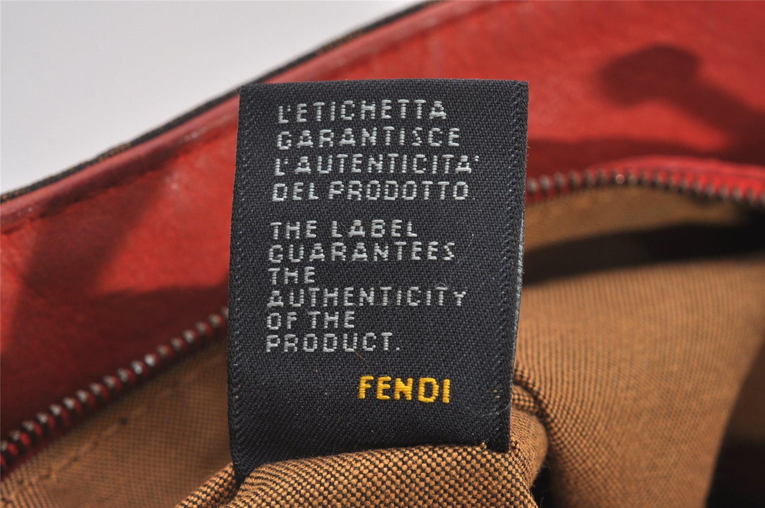 Authentic FENDI Zucca Etniko Shoulder Hand Bag Canvas Leather Brown 4546I