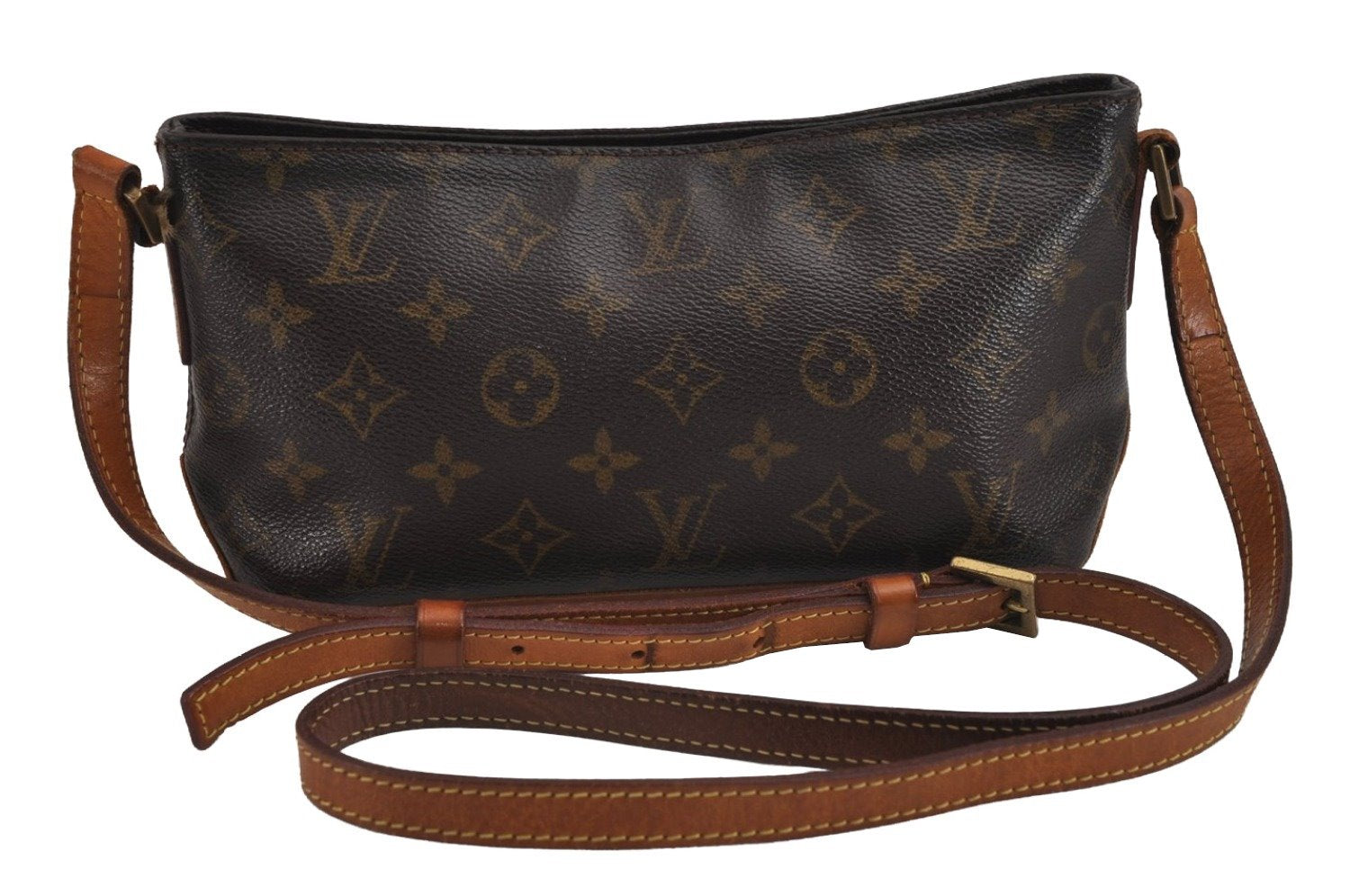 Authentic Louis Vuitton Monogram Trotteur Shoulder Cross Bag M51240 Junk 4546J
