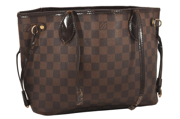 Authentic Louis Vuitton Damier Neverfull PM Shoulder Tote Bag N51109 Junk 4547J