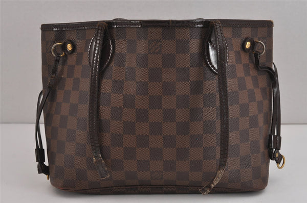 Authentic Louis Vuitton Damier Neverfull PM Shoulder Tote Bag N51109 Junk 4547J