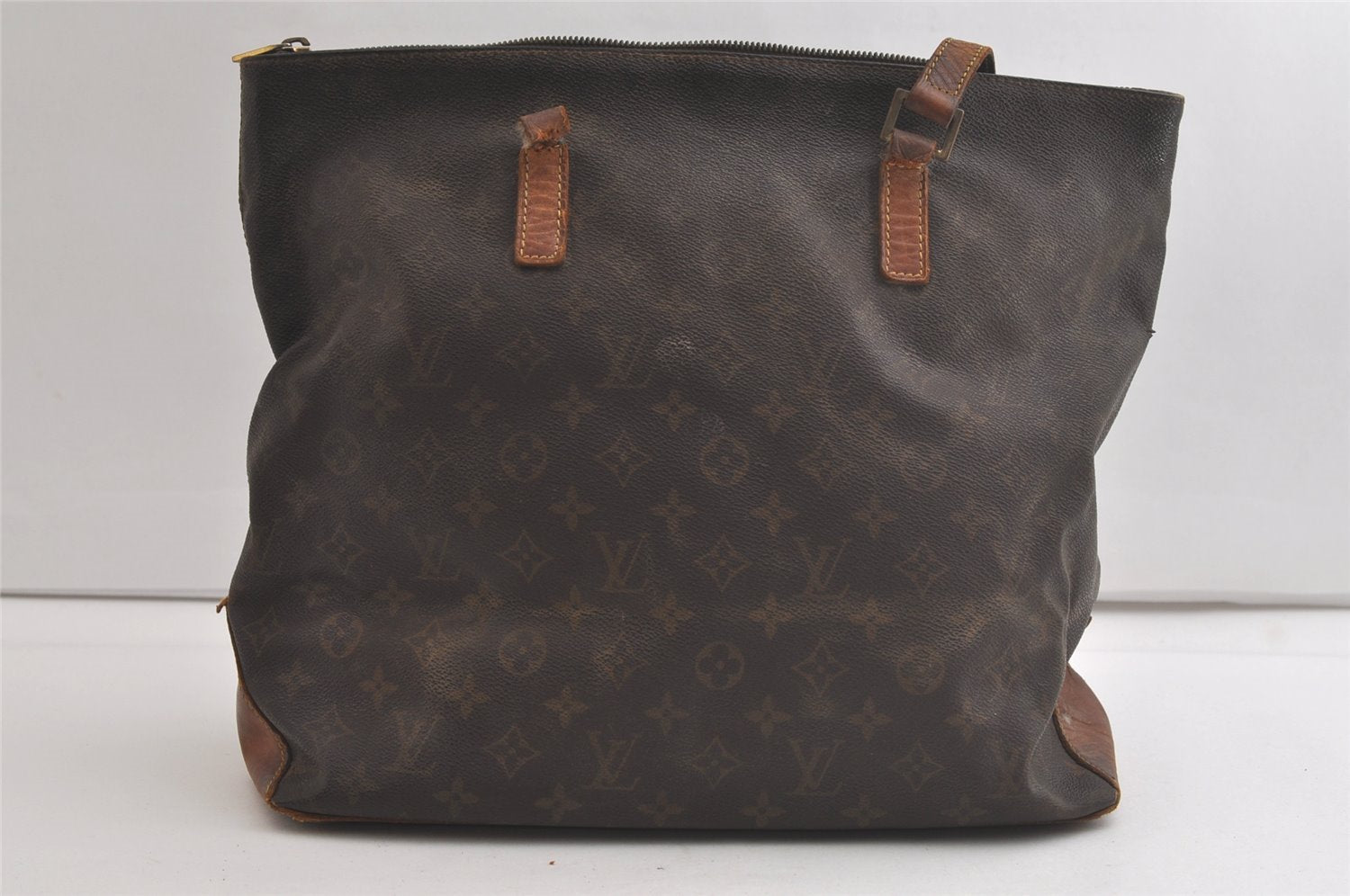Authentic Louis Vuitton Monogram Cabas Mezzo Shoulder Tote Bag M51151 Junk 4547K