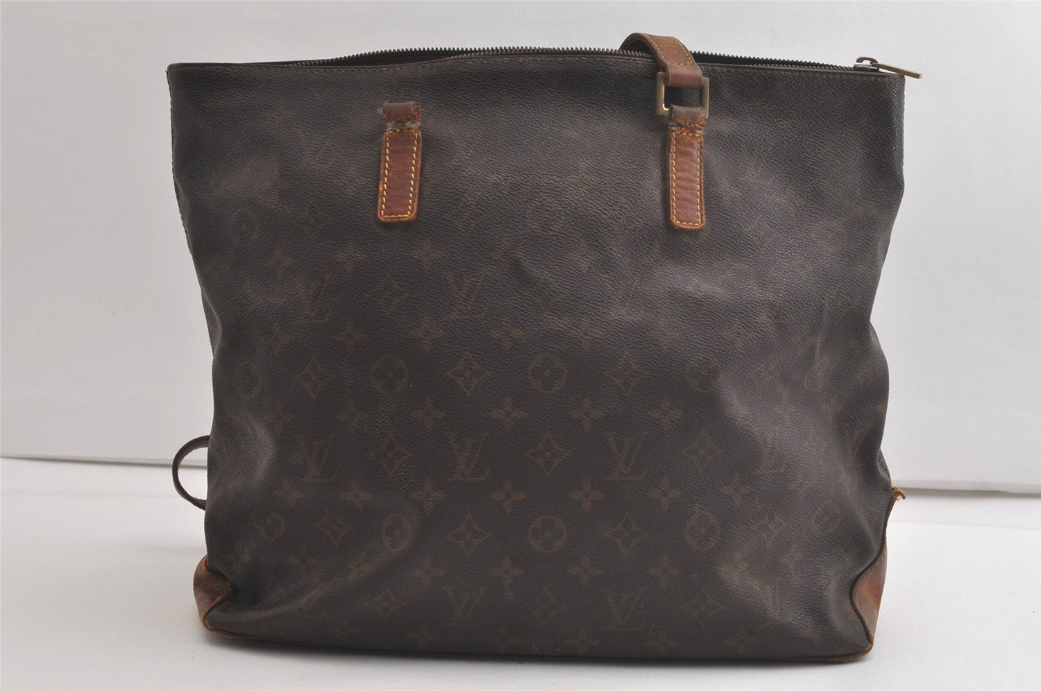 Authentic Louis Vuitton Monogram Cabas Mezzo Shoulder Tote Bag M51151 Junk 4547K
