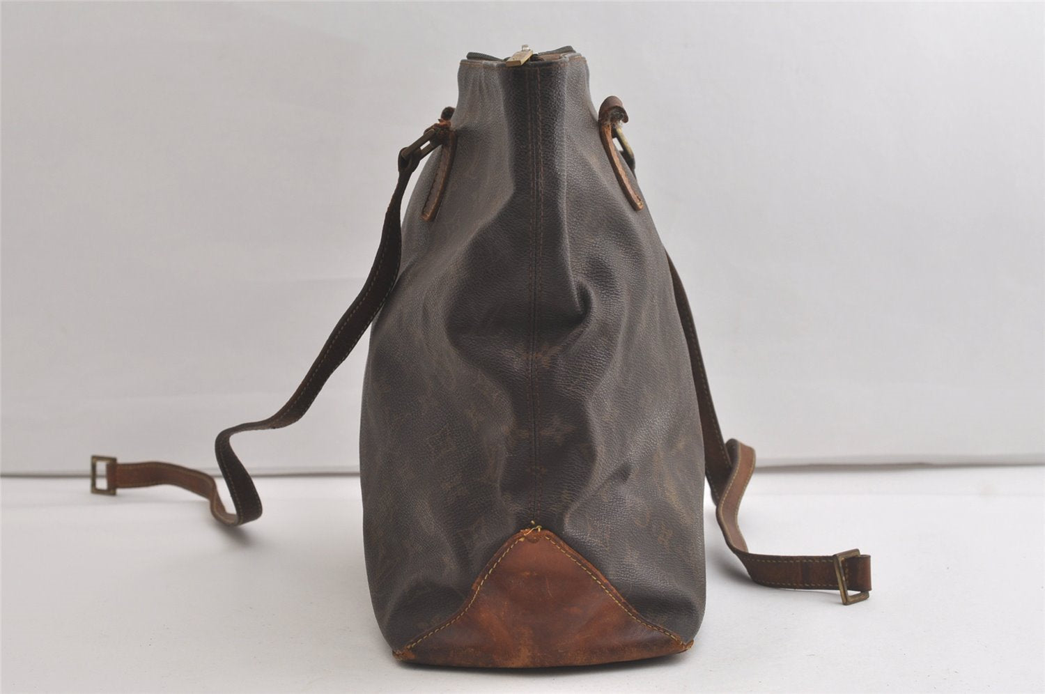 Authentic Louis Vuitton Monogram Cabas Mezzo Shoulder Tote Bag M51151 Junk 4547K