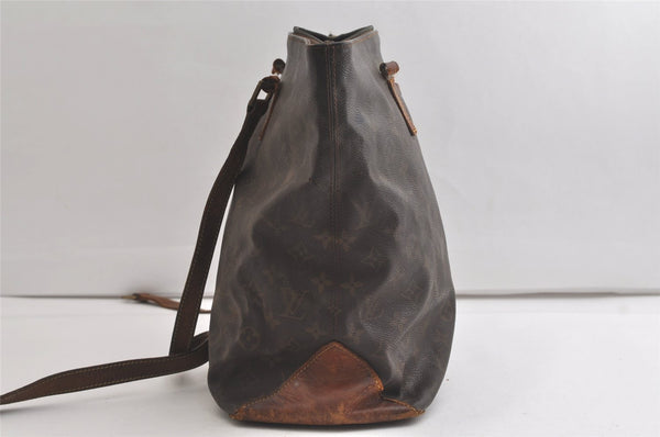 Authentic Louis Vuitton Monogram Cabas Mezzo Shoulder Tote Bag M51151 Junk 4547K