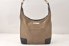 Authentic GUCCI Shoulder Hand Bag Purse Canvas Leather 0014204 Beige Black 4548K