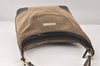 Authentic GUCCI Shoulder Hand Bag Purse Canvas Leather 0014204 Beige Black 4548K