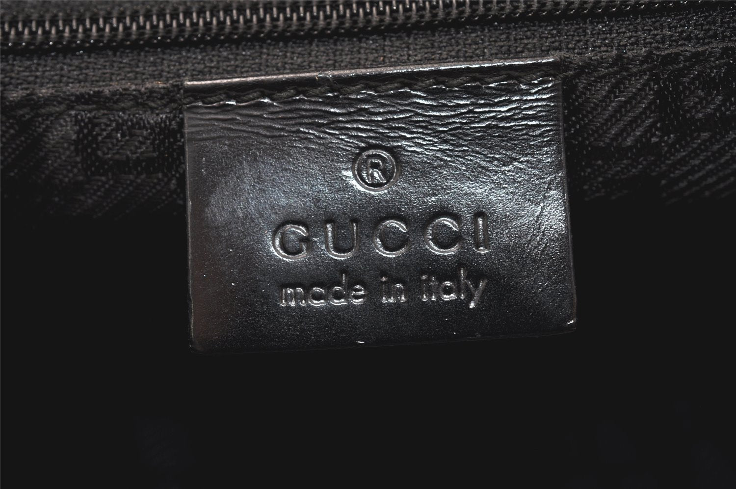 Authentic GUCCI Shoulder Hand Bag Purse Canvas Leather 0014204 Beige Black 4548K