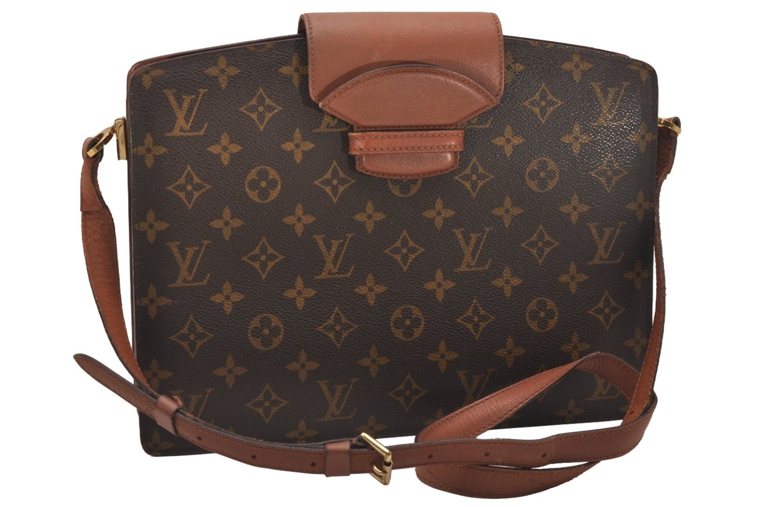 Authentic Louis Vuitton Monogram Courcelles Shoulder Cross Bag M51375 LV 4549J