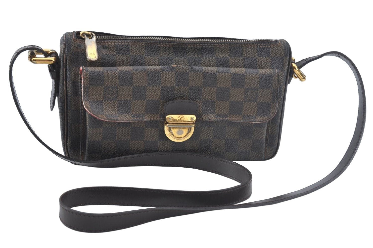Authentic Louis Vuitton Damier Ravello GM Shoulder Cross Bag N60006 LV 4550K