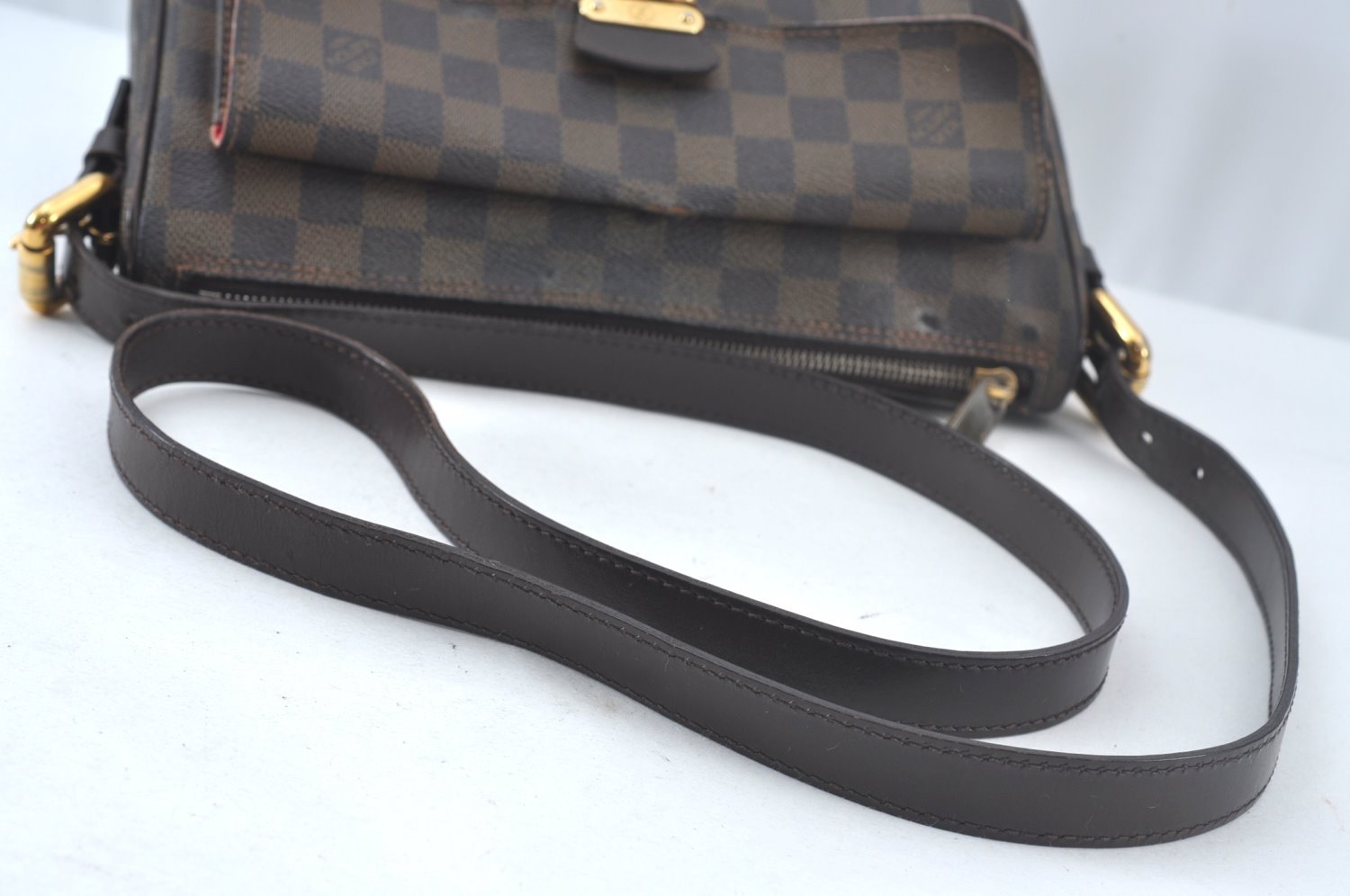 Authentic Louis Vuitton Damier Ravello GM Shoulder Cross Bag N60006 LV 4550K