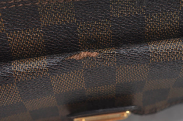 Authentic Louis Vuitton Damier Ravello GM Shoulder Cross Bag N60006 LV 4550K