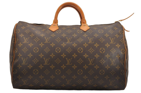 Authentic Louis Vuitton Monogram Speedy 40 Hand Boston Bag M41522 LV 4551J