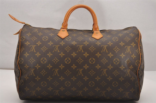 Authentic Louis Vuitton Monogram Speedy 40 Hand Boston Bag M41522 LV 4551J