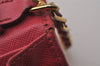 Authentic PRADA Saffiano Multic Leather Chain Shoulder Long Wallet Pink 4552I