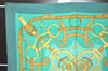 Authentic HERMES Carre 90 Scarf "Eperon d'or" Silk Green 4552J