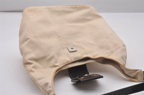 Authentic FENDI Vintage Shoulder Bag Purse Canvas Leather Beige 4553I