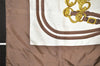 Authentic HERMES Carre 90 Scarf "BRIDES de GALA par" Silk Brown 4553J