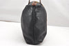 Authentic GUCCI Vintage Travel Boston Bag Leather Black Brown 4554K