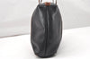 Authentic GUCCI Vintage Travel Boston Bag Leather Black Brown 4554K