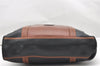 Authentic GUCCI Vintage Travel Boston Bag Leather Black Brown 4554K