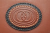 Authentic GUCCI Vintage Travel Boston Bag Leather Black Brown 4554K