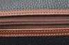 Authentic GUCCI Vintage Travel Boston Bag Leather Black Brown 4554K