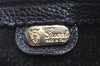 Authentic GUCCI Vintage Travel Boston Bag Leather Black Brown 4554K