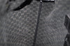 Authentic GUCCI Vintage Travel Boston Bag Leather Black Brown 4554K
