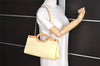 Authentic Louis Vuitton Vernis Roxbury Drive 2Way Hand Bag White M91374 LV 4555I