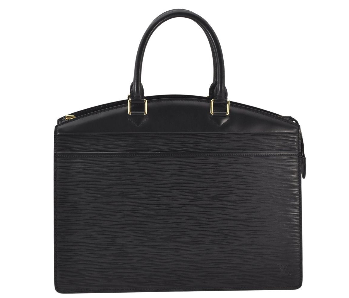 Authentic Louis Vuitton Epi Riviera Hand Bag Black M48182 LV Junk 4555K