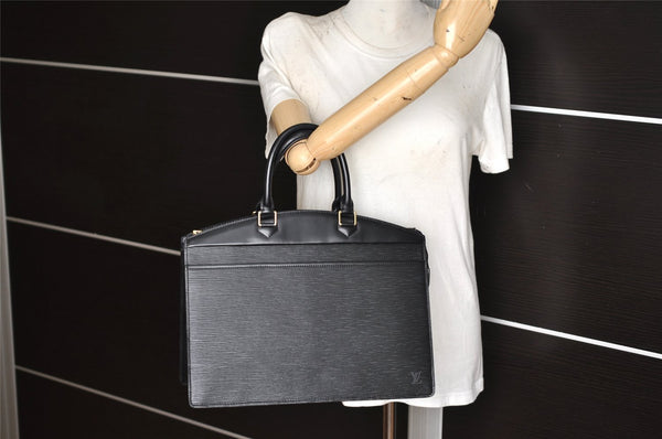 Authentic Louis Vuitton Epi Riviera Hand Bag Black M48182 LV Junk 4555K