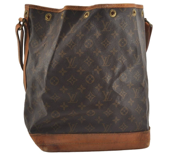 Authentic Louis Vuitton Monogram Noe Shoulder Drawstring Bag M42224 LV 4556J
