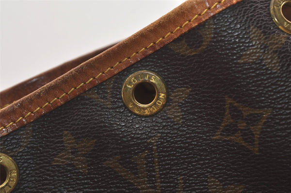 Authentic Louis Vuitton Monogram Noe Shoulder Drawstring Bag M42224 LV 4556J