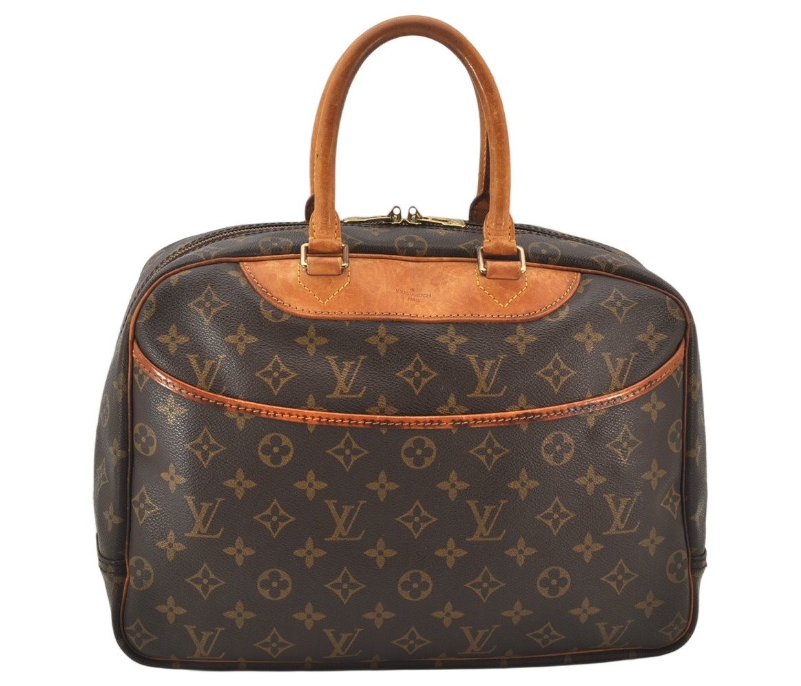 Authentic Louis Vuitton Monogram Deauville Hand Bag M47270 LV 4556K