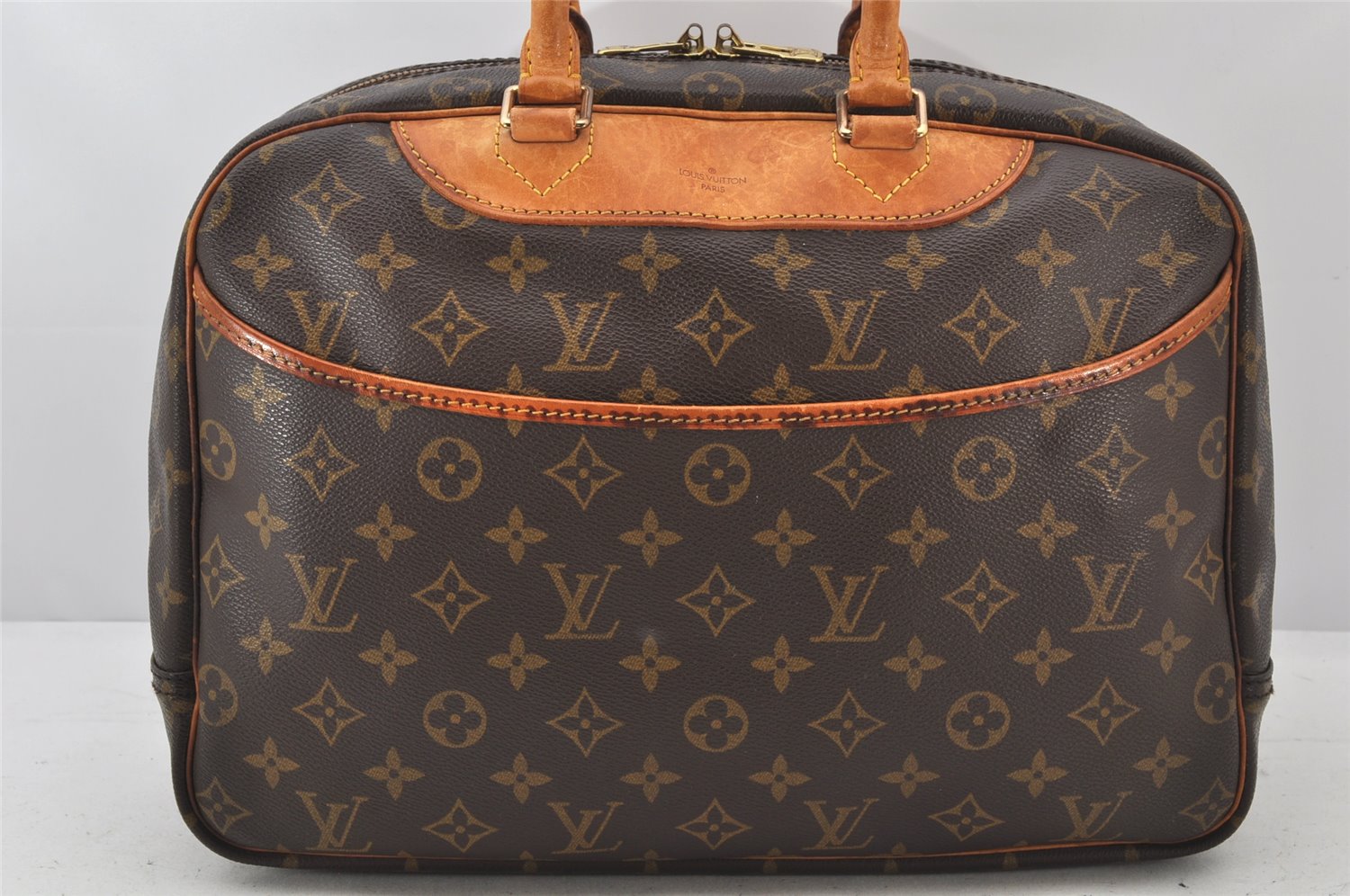 Authentic Louis Vuitton Monogram Deauville Hand Bag M47270 LV 4556K