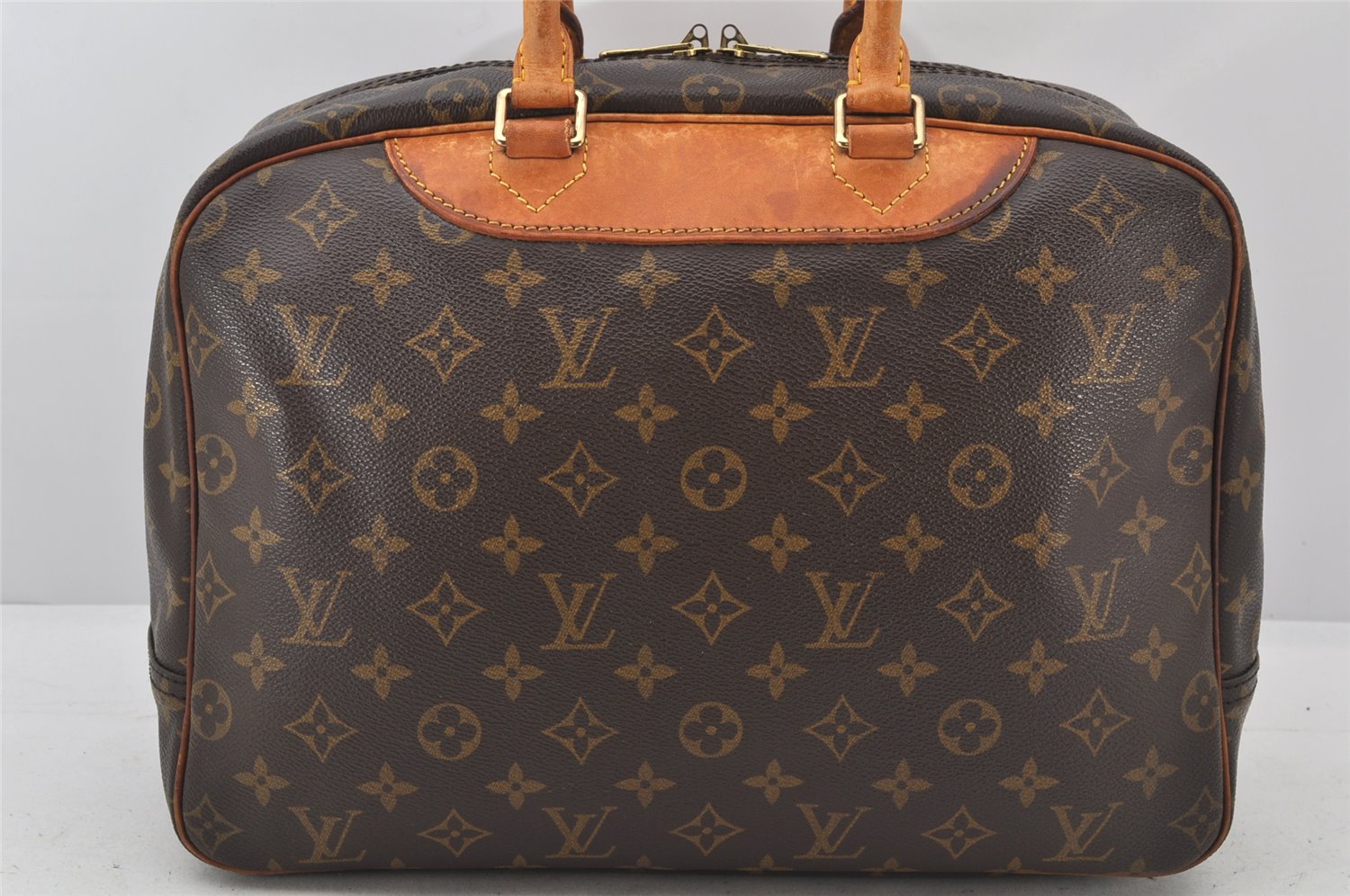 Authentic Louis Vuitton Monogram Deauville Hand Bag M47270 LV 4556K