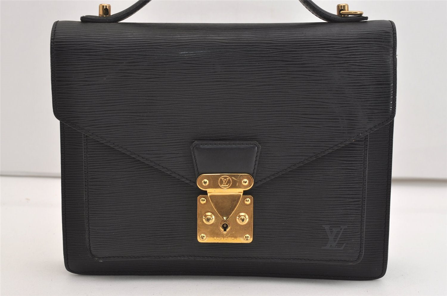 Authentic Louis Vuitton Epi Monceau 2Way Shoulder Hand Bag Black M52122 LV 4557J