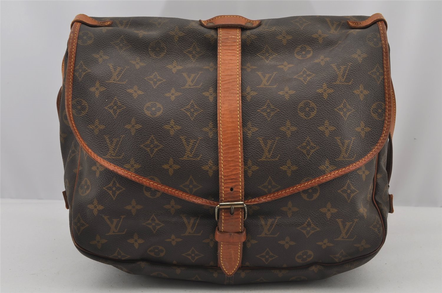 Authentic Louis Vuitton Monogram Saumur 35 Shoulder Cross Bag M42254 LV 4558J
