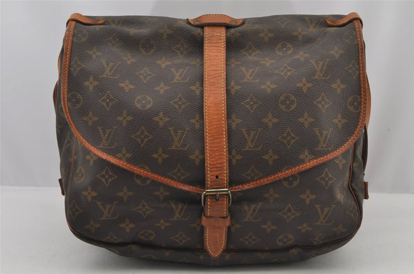 Authentic Louis Vuitton Monogram Saumur 35 Shoulder Cross Bag M42254 LV 4558J