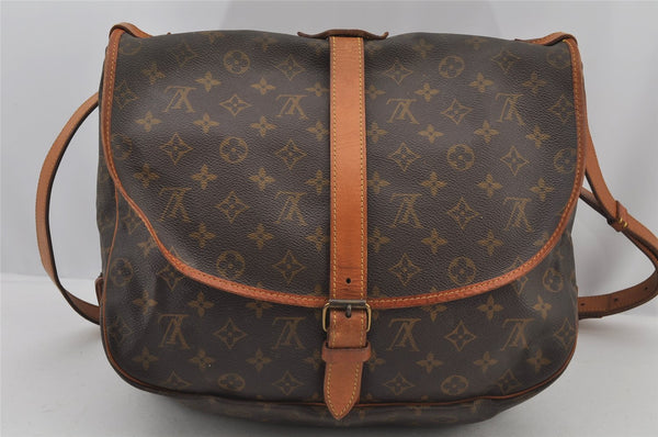Authentic Louis Vuitton Monogram Saumur 35 Shoulder Cross Bag M42254 LV 4558J
