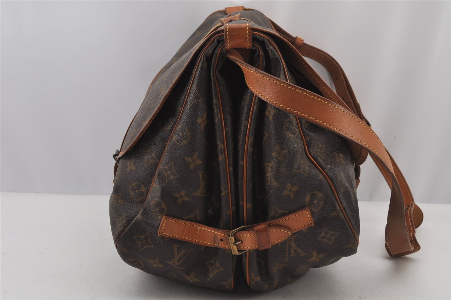 Authentic Louis Vuitton Monogram Saumur 35 Shoulder Cross Bag M42254 LV 4558J