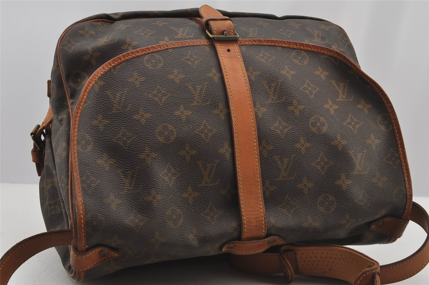 Authentic Louis Vuitton Monogram Saumur 35 Shoulder Cross Bag M42254 LV 4558J