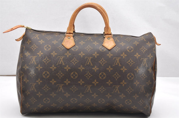 Authentic Louis Vuitton Monogram Speedy 40 Hand Boston Bag M41522 LV 4559K