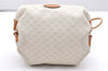 Authentic GUCCI Micro GG PVC Leather Shoulder Cross Bag Purse White Cream 4560K