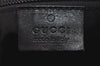 Authentic GUCCI Shoulder Cross Body Bag GG Canvas Leather 145856 Black 4561I