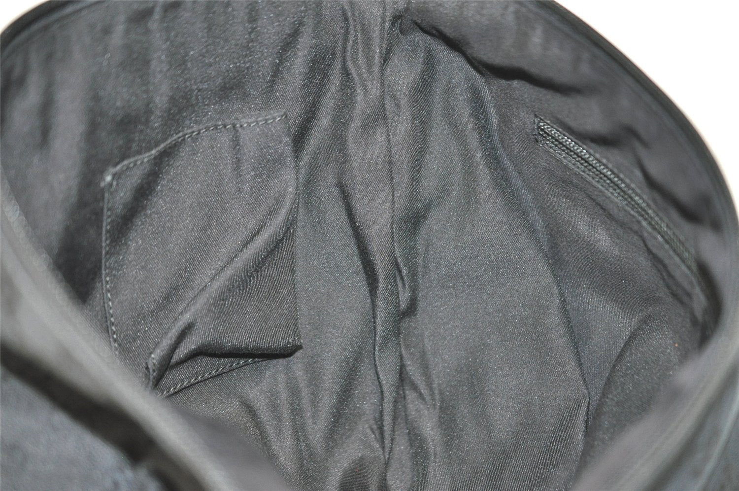 Authentic GUCCI Shoulder Cross Body Bag GG Canvas Leather 145856 Black 4561I