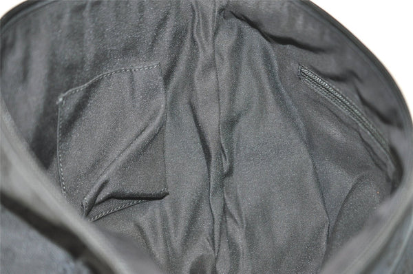 Authentic GUCCI Shoulder Cross Body Bag GG Canvas Leather 145856 Black 4561I