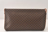 Authentic CELINE Macadam Blason Pattern Clutch Hand Bag PVC Leather Brown 4561K