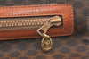Authentic CELINE Macadam Blason Pattern Clutch Hand Bag PVC Leather Brown 4561K